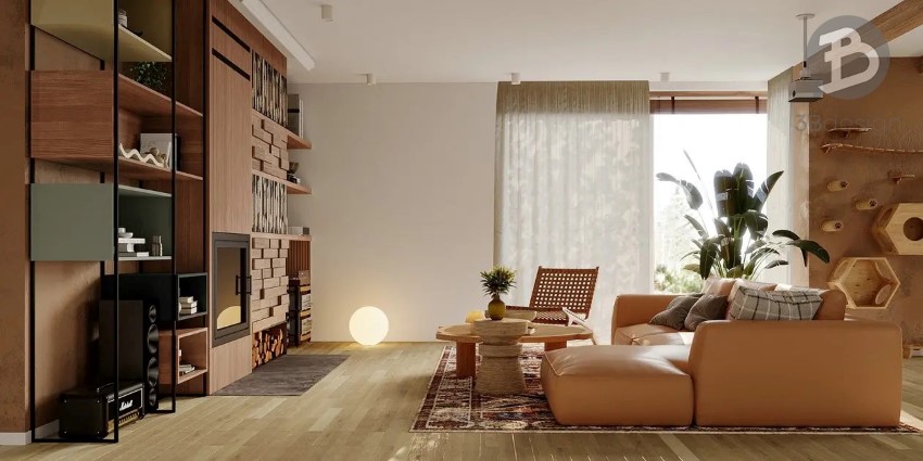 Thiết kế nội thất căn hộ chung cư studio phong cách farmhouse