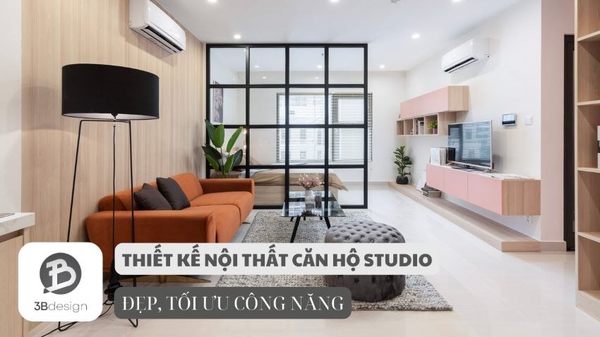 Mẫu thiết kế nội thất căn hộ chung cư studio đẹp