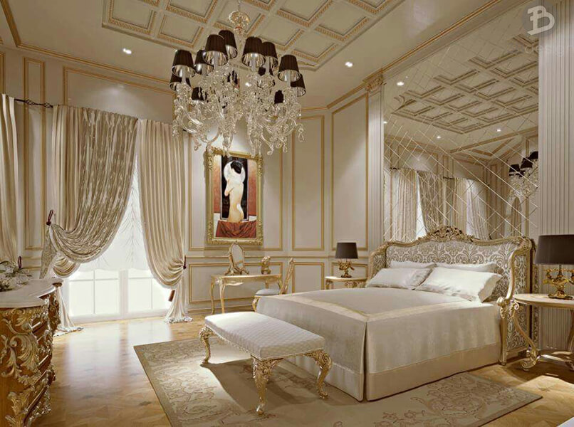 Mẫu phòng ngủ thiết kế nội thất cổ điển