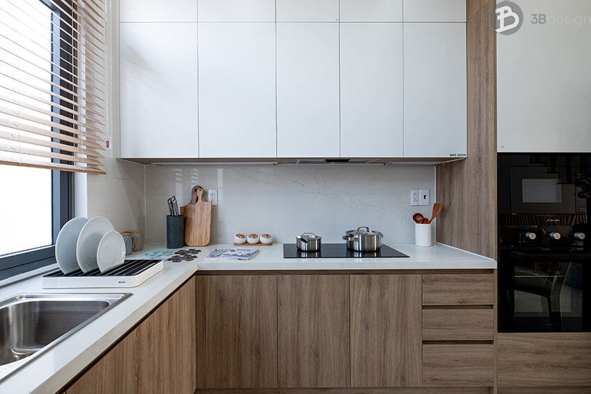 thiết kế phòng bếp đơn giản đẹp phong cách Minimalism