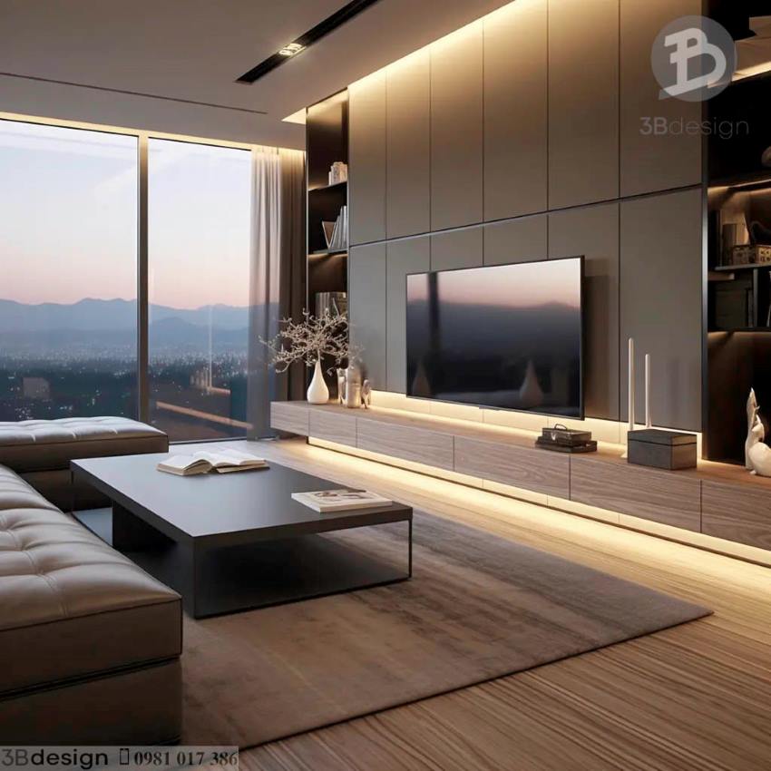 Mẫu thiết kế nội thất căn hộ chung cư 100m2 đẹp phong cách hiện đại