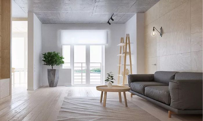 Thiết kế nội thất chung cư tối giản tận dụng ánh sáng tự nhiên