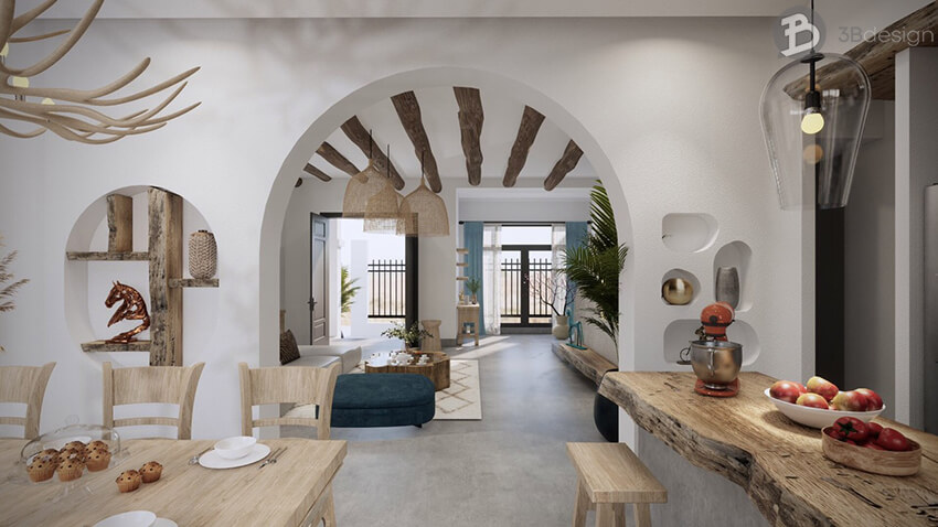 Không gian nội thất phong cách Phong cách nội thất Địa Trung Hải (Mediterranean)