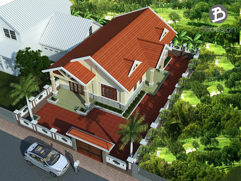 3D Design chuyên thiết kế và thi công trọn gói nhà cấp 4 mái Thái 3 phòng ngủ tiện nghi, tiết kiệm chi phí nhất