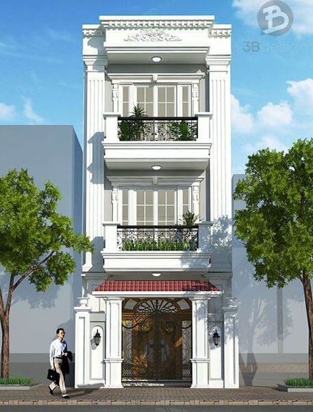 Mẫu thiết nhà phố tân cổ điển tại Thái Bình