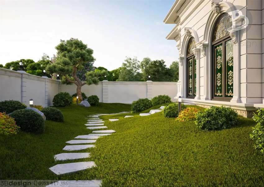 Kiến trúc kết hợp sân vườn tạo nên không gian sống chất lượng cao