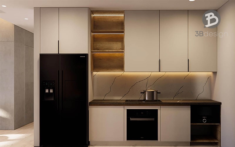 Thiết kế thông minh, tiện nghi và đa dạng về màu sắc với tủ bếp gỗ Acrylic đẹp
