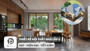 Mẫu thiết kế nội thất nhà cấp 4 đẹp