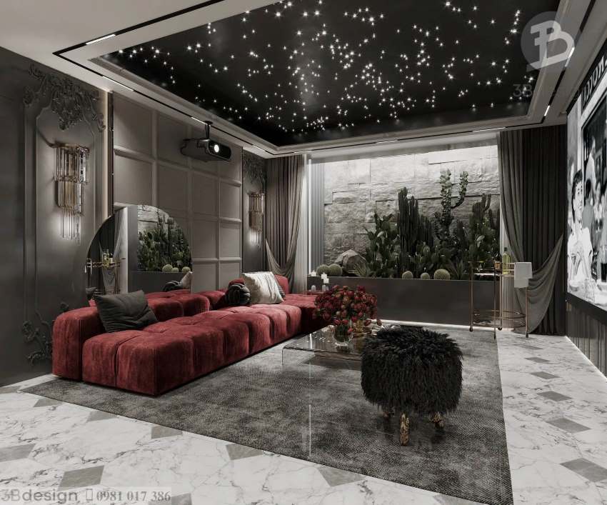 Mẫu thiết kế nội thất phòng khách đẹp phong cách hiện đại