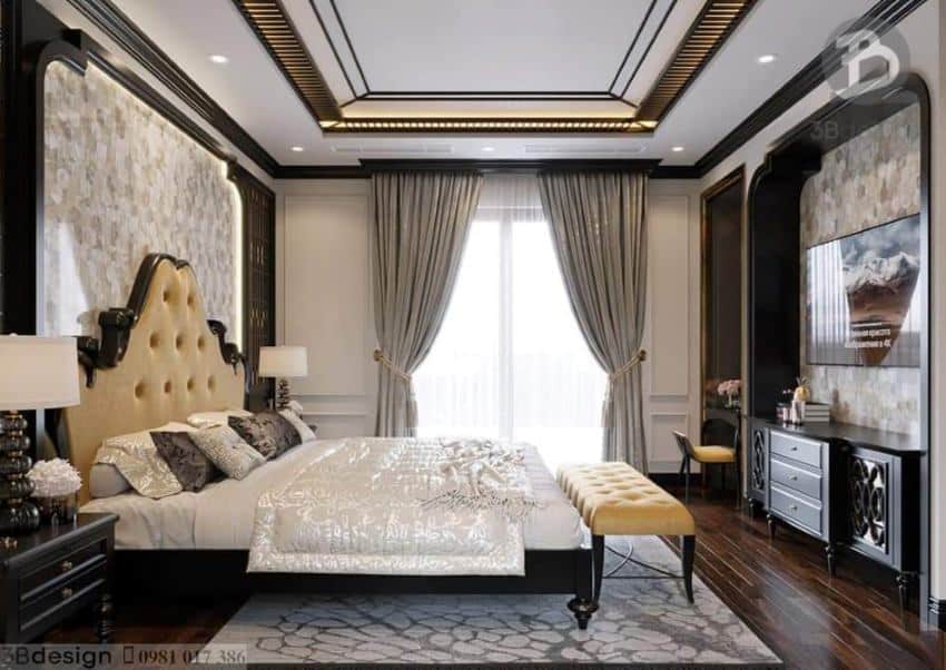 Thiết kế nội thất phòng ngủ phong cách Indochine