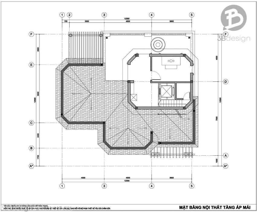 Mặt bằng tầng mái