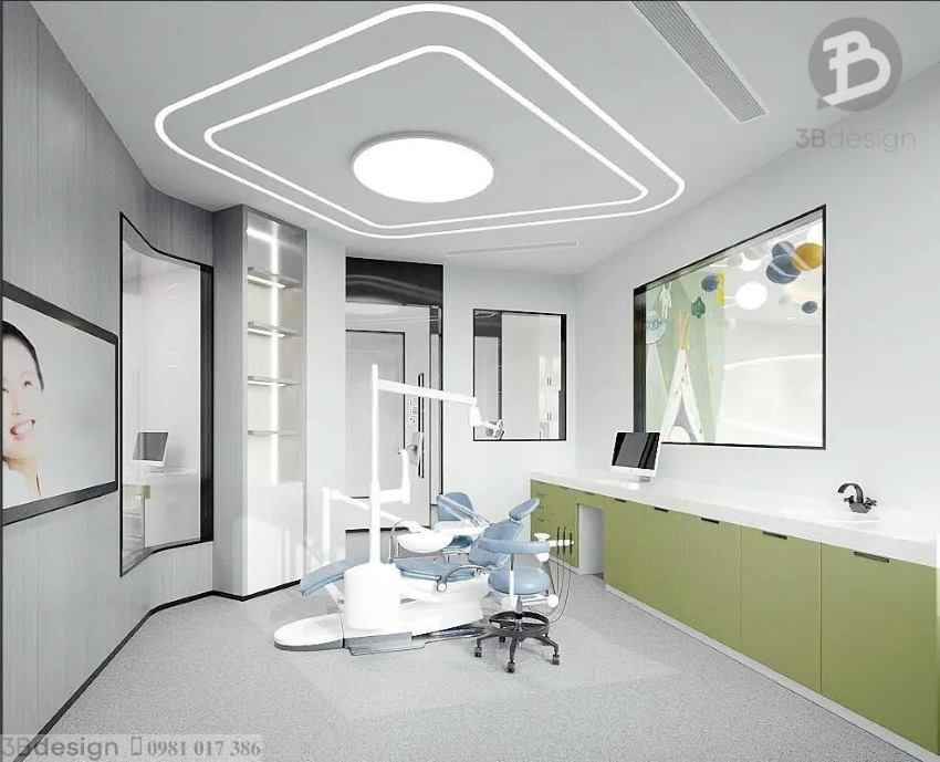 Mẫu thiết kế phòng khám nha khoa hiện đại đẹp mắt