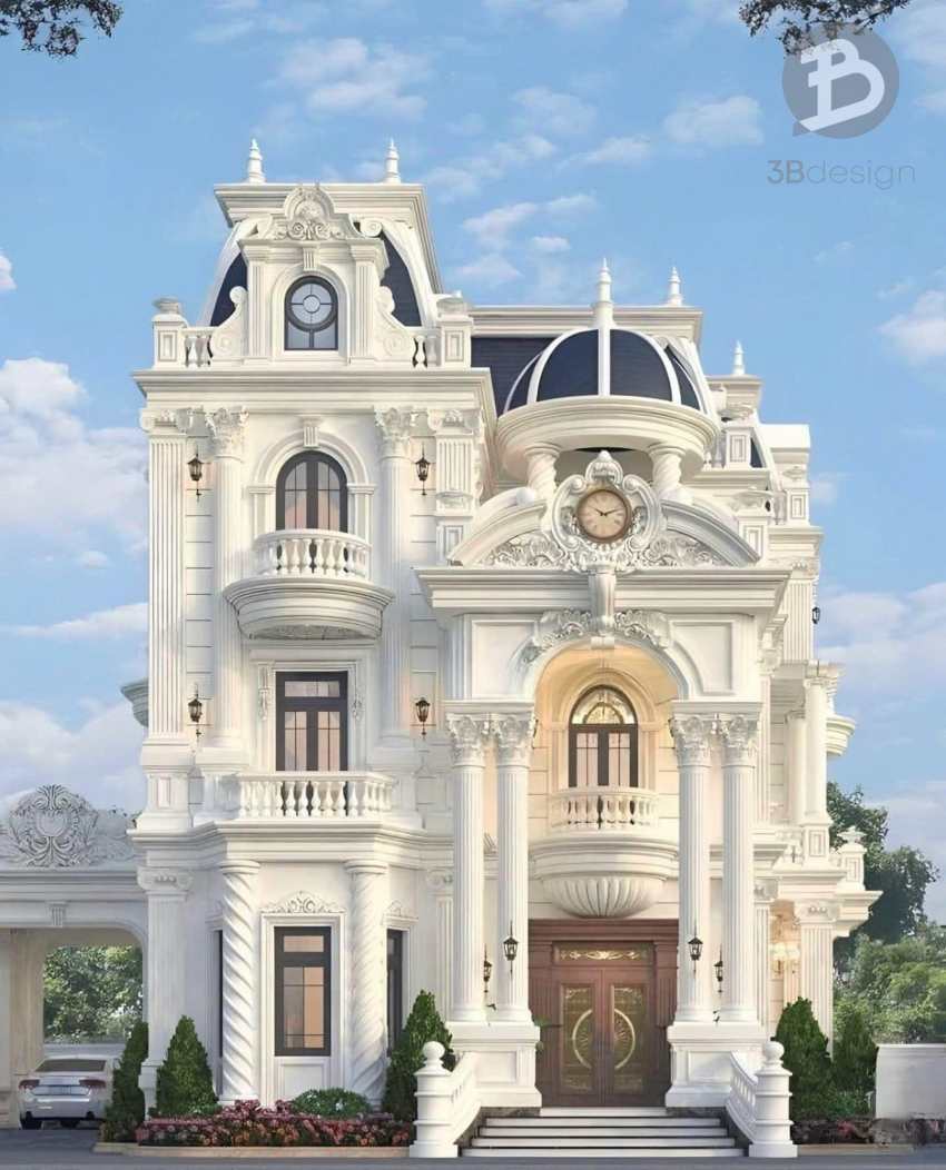 Biệt thự 4 tầng cổ điển