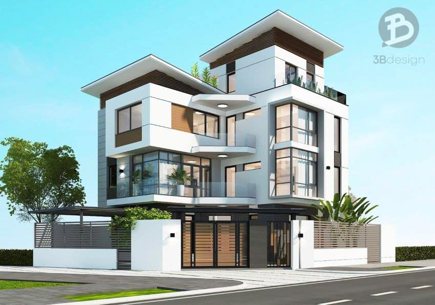 Biệt thự 4 tầng hiện đại