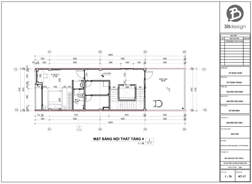 Công năng tầng 4 nhà phố