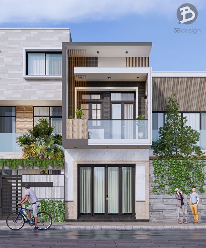 Mẫu thiết kế nhà 2 tầng hiện đại với ngân sách đầu tư 1 tỷ