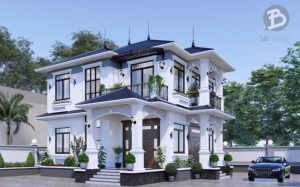 Mẫu thiết kế 2 tầng tân cổ điển hiện đại