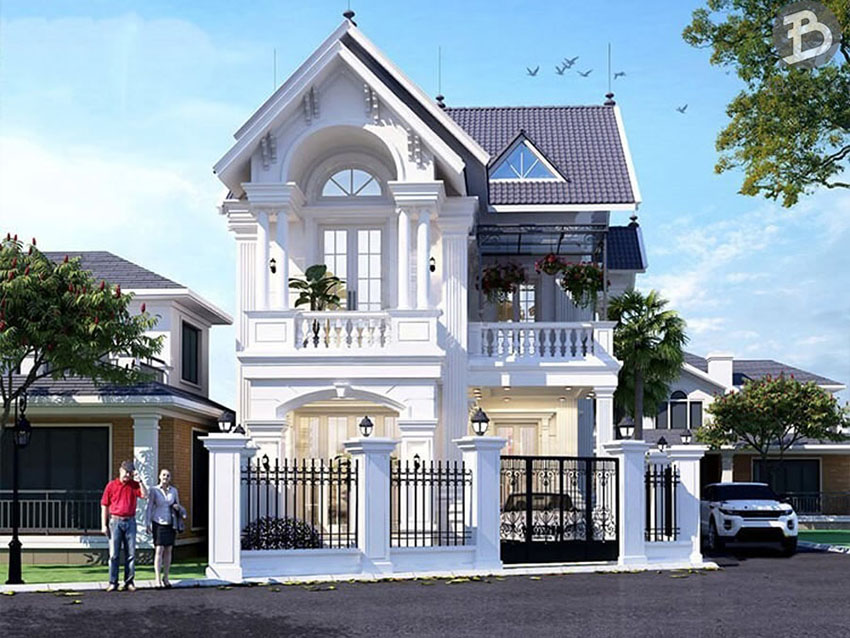 Mẫu thiết kế nhà 2 tầng tân cổ điển