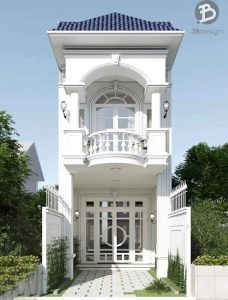 Mẫu thiết kế nhà ống 2 tầng tân cổ điển đẹp