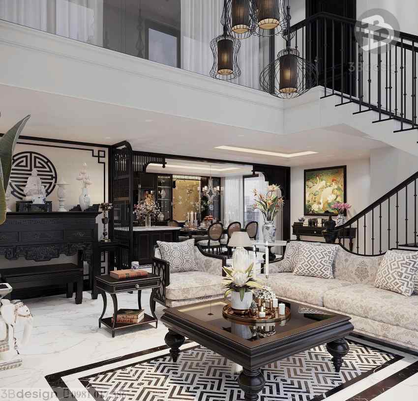 Mẫu thiết kế nội thất Indochine đẹp tại Ninh Bình