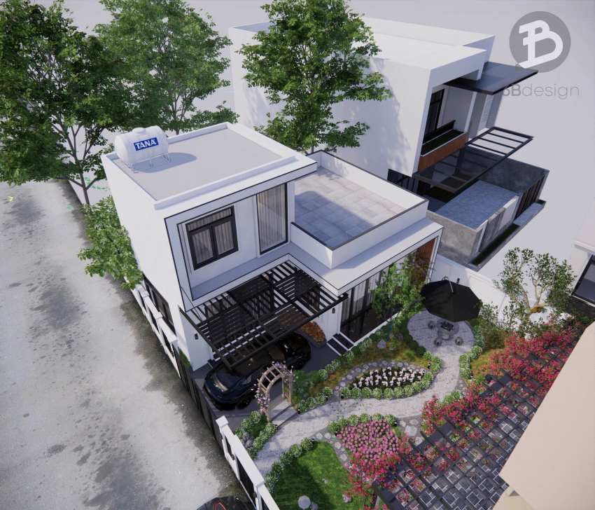 Phối cảnh tổng thể nhà vườn