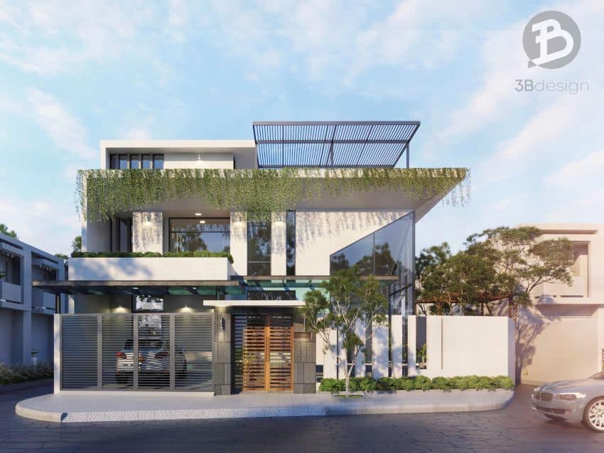 Thiết kế nhà 2 tầng hiện đại do 3BDesign thực hiện