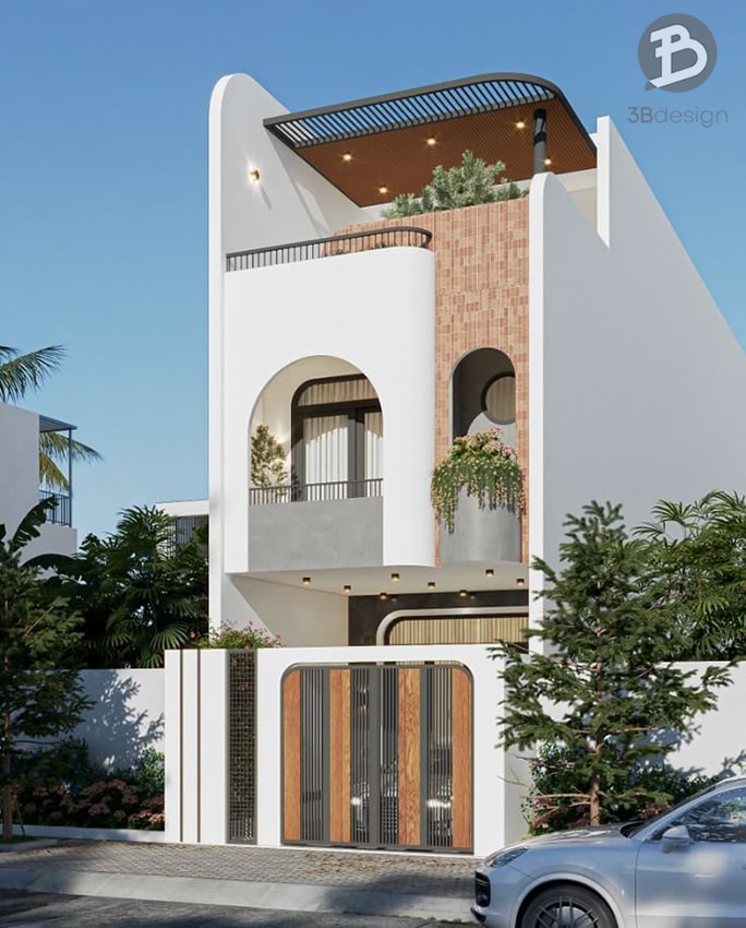 Thiết kế nhà 2 tầng phong cách hiện đại đẹp