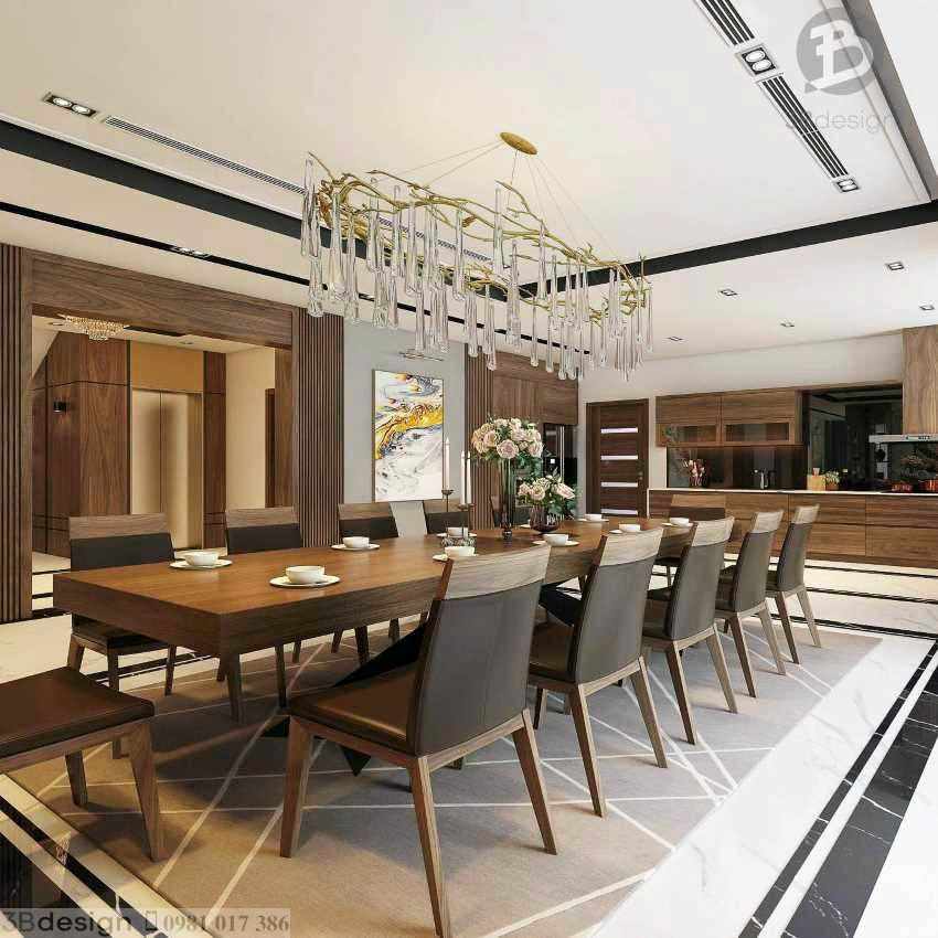 Thiết kế nội thất bếp gỗ tự nhiên tại Ninh Bình