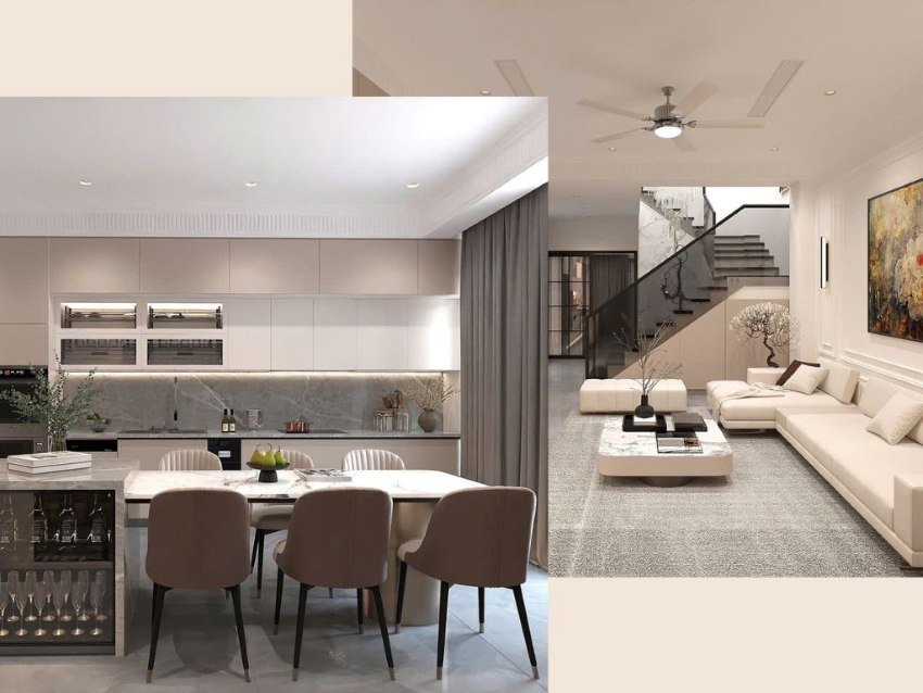 Thiết kế nội thất nhà 5x20m
