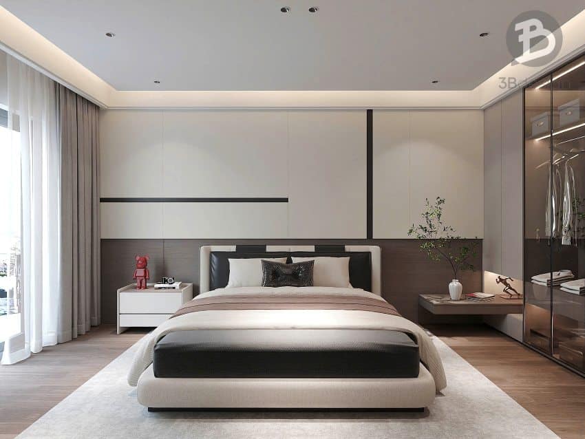 Thiết kế phòng ngủ nhà 3 tầng 7x20m