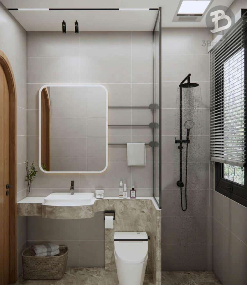 Thiết kế toilet tầng 2