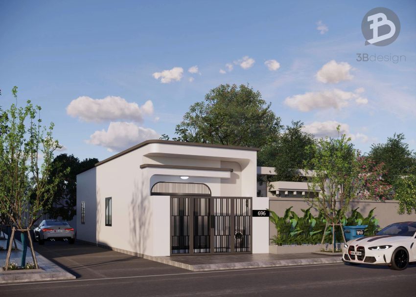 Mẫu nhà 60m2 2 phòng ngủ 4.5x14m