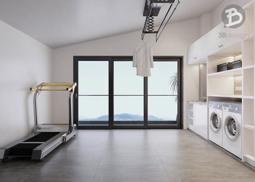 Thiết kế nội thất tầng 4 nhà 5x20m