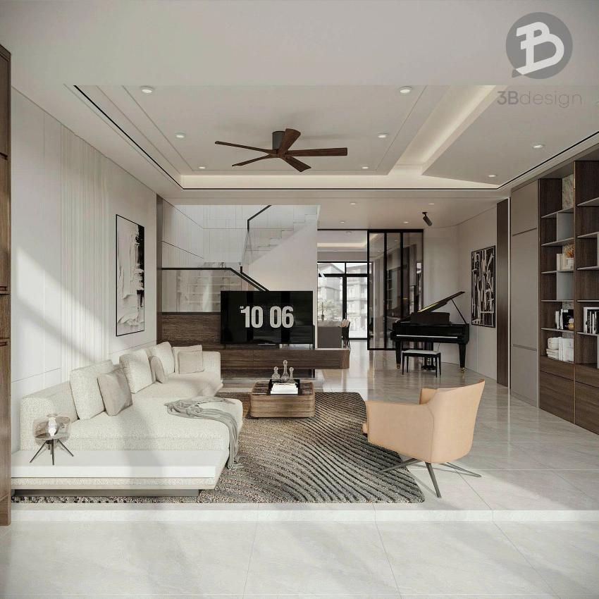 Nội thất nhà 4 tầng 6x16m