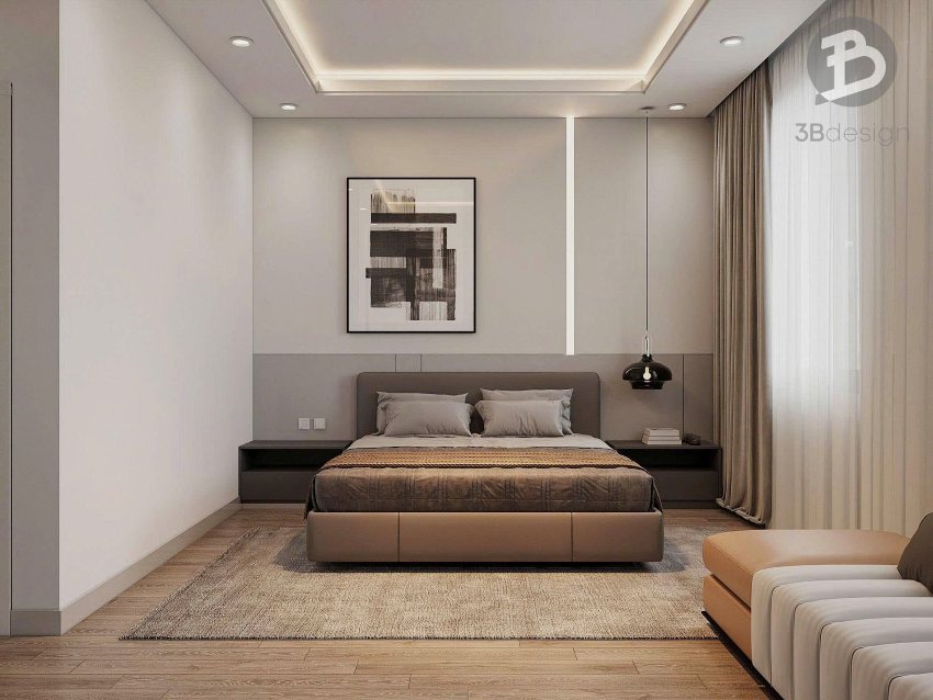 Nội thất phòng ngủ phụ tầng 2 nhà 6x16m