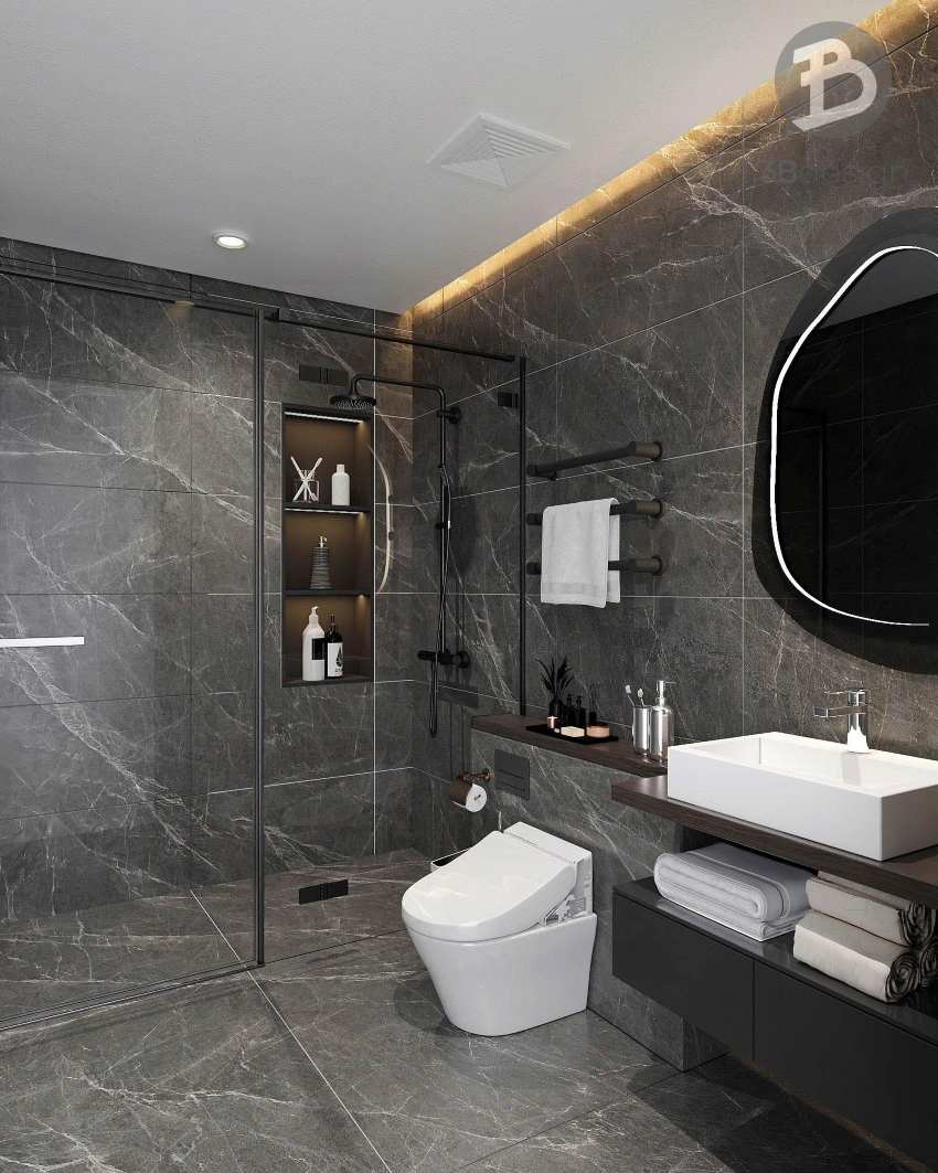 Nội thất phòng tắm nhà 6x16m