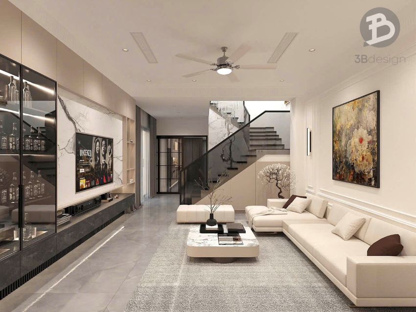 Thiết kế nội thất nhà phố 4 tầng