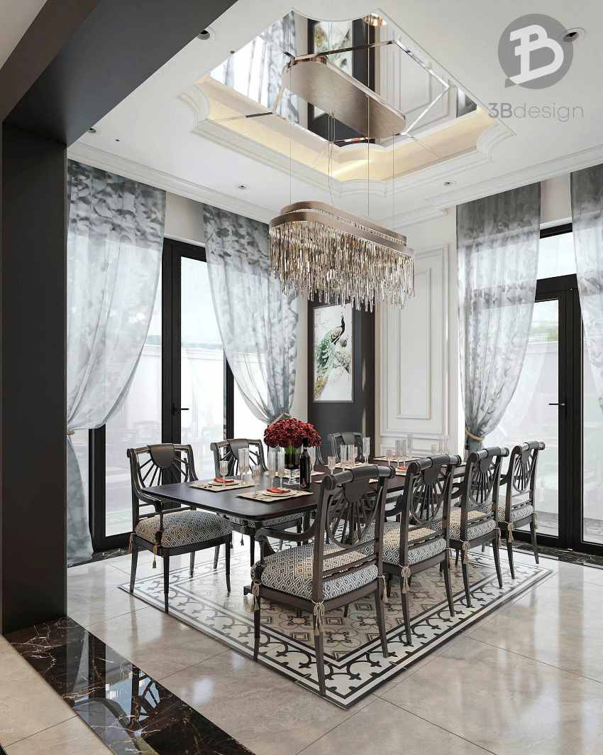 Nội thất phòng ăn biệt thự