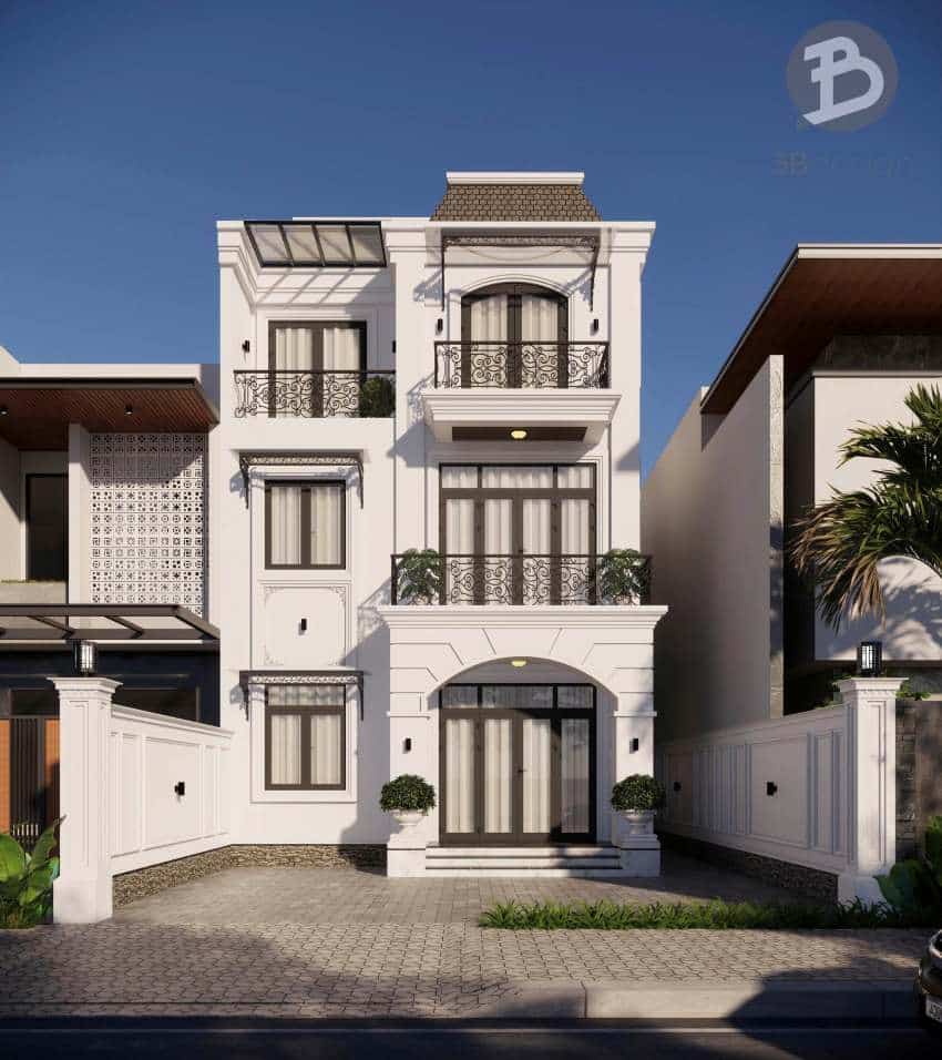 Phối cảnh mặt tiền biệt thự
