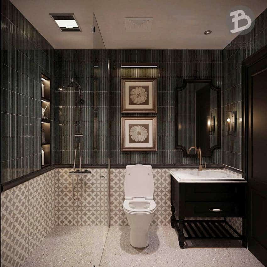 Thiết kế phòng tắm phụ
