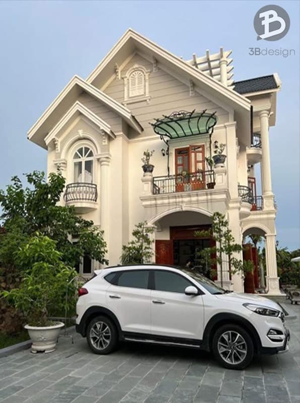 Mẫu biệt thự mái Thái 2 tầng đẹp