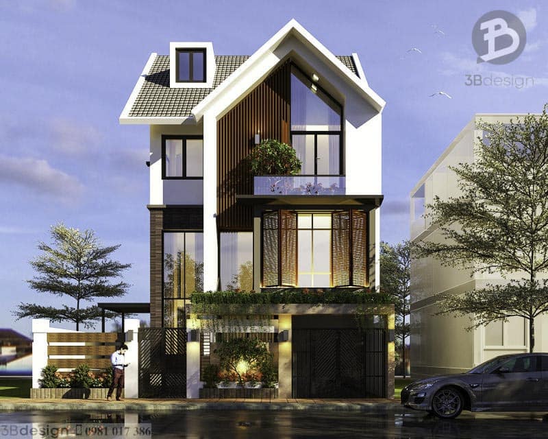 Mẫu biệt thự mái Thái hiện đại sang trọng