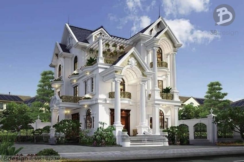 Mẫu nhà mái Thái đẹp sang trọng bề thế
