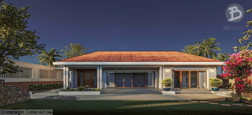 Phối cảnh kiến trúc nhà vườn tại Huế