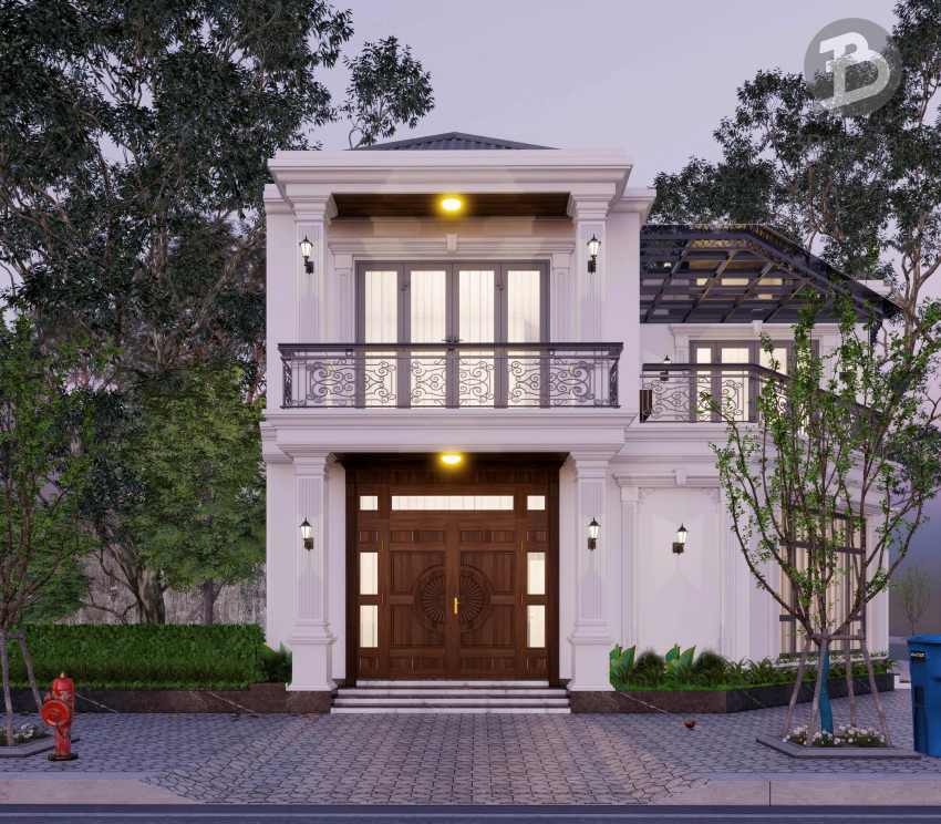 Thiết kế mặt tiền cửa chính