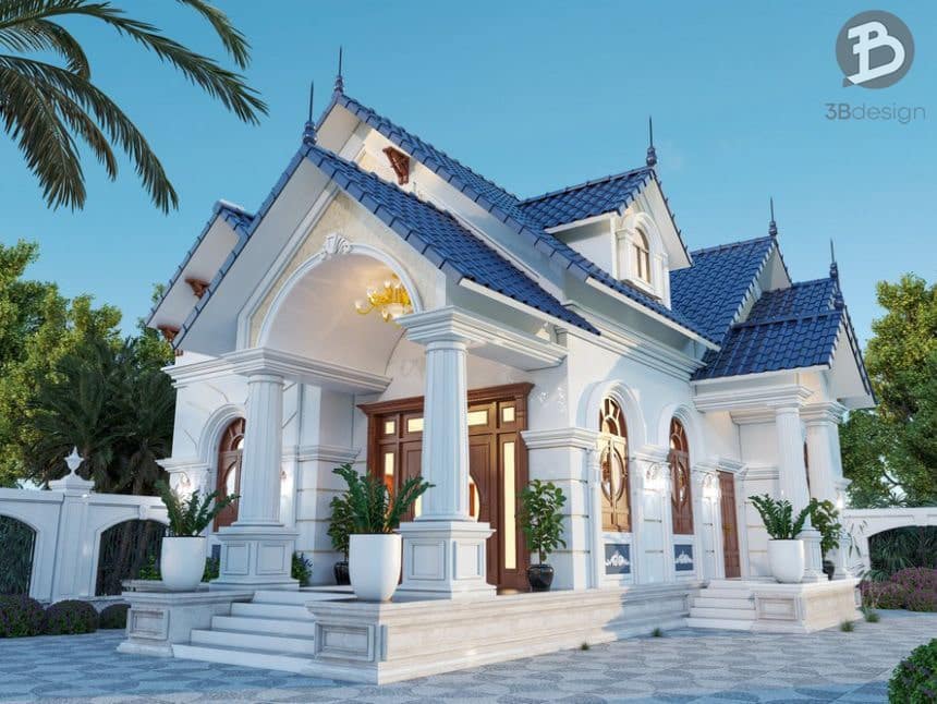 Mẫu thiết kế nhà cấp 4 mái Thái đẹp