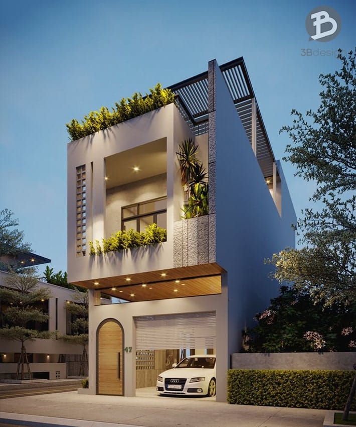 Mẫu thiết kế nhà ống 2 tầng hiện đại tại Hưng Yên