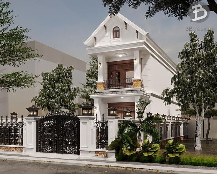 Thiết kế nhà ống mái Thái đẹp