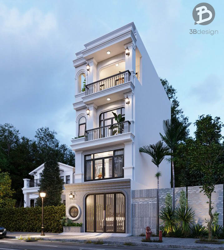 Thiết kế nhà ống 3 tầng đẹp sang trọng tại Ninh Bình