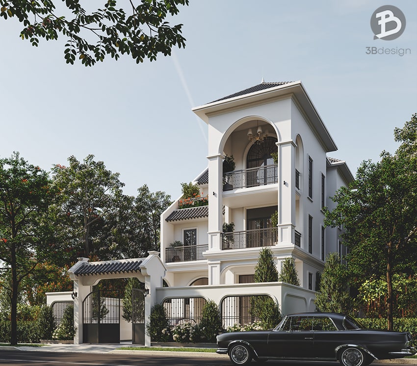 Thiết kế nhà phong cách Indochine tại Ninh Bình